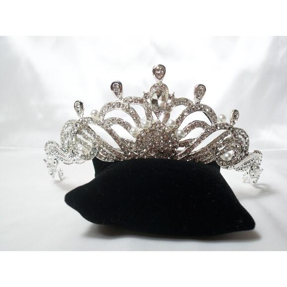 Bridal Rhinestone Tiara Prom Quinceanera Wedding Birthday Princess Crown tiara main image 4